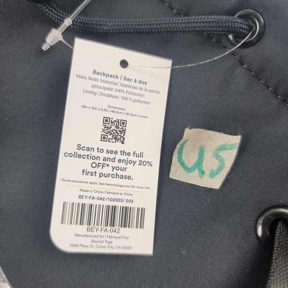 NWT Beyond Yoga convertable gym bag / backpack - Picture 6 of 6